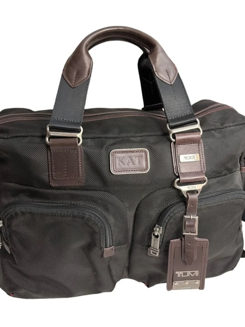 TUMI Alpha Bravo Essential Tote Black & Brown Travel Bag